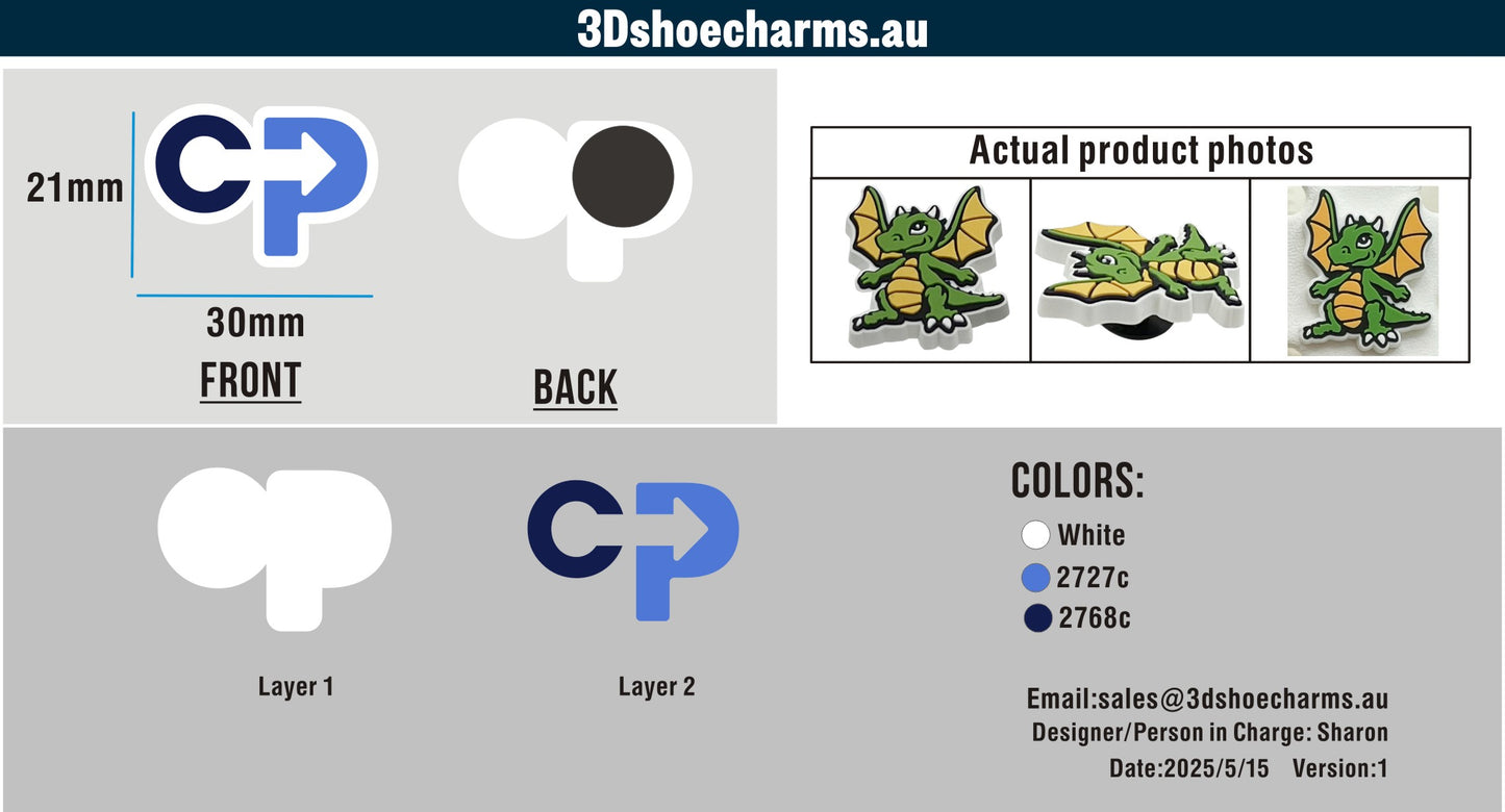 Sample-Custom Rubber Clog Charms 03AU03250505CC4Ben