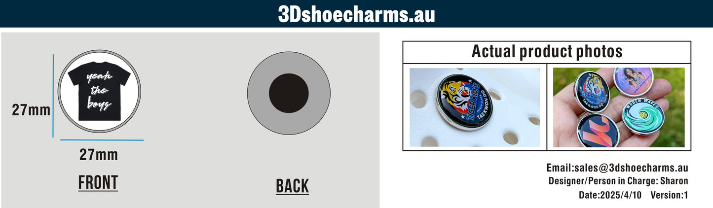 Custom Metal Shoe Charm with Doming Sticker 03AU03260321DCC4Ashleigh