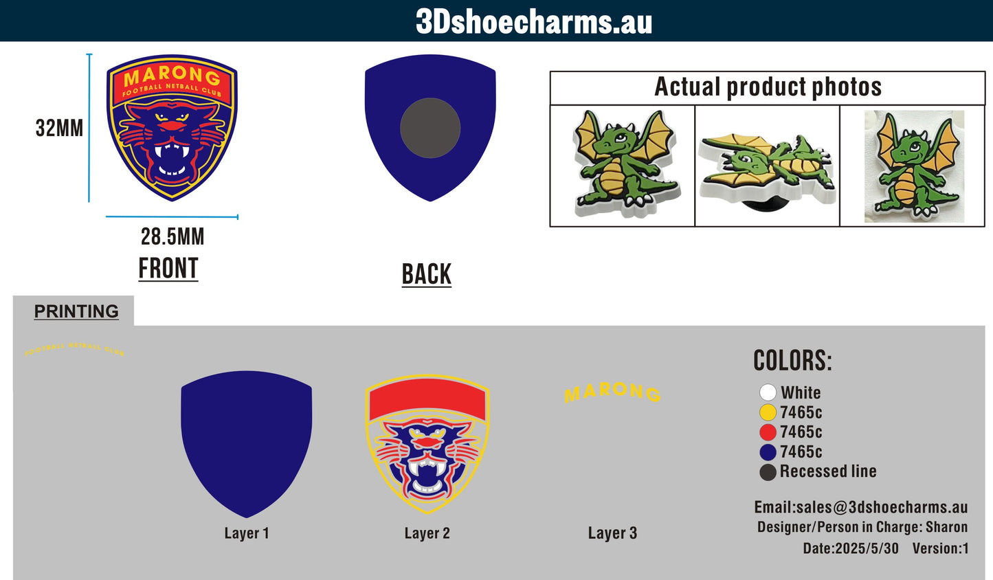 Custom Rubber Clog Charms 03AU250602CC4Nicole