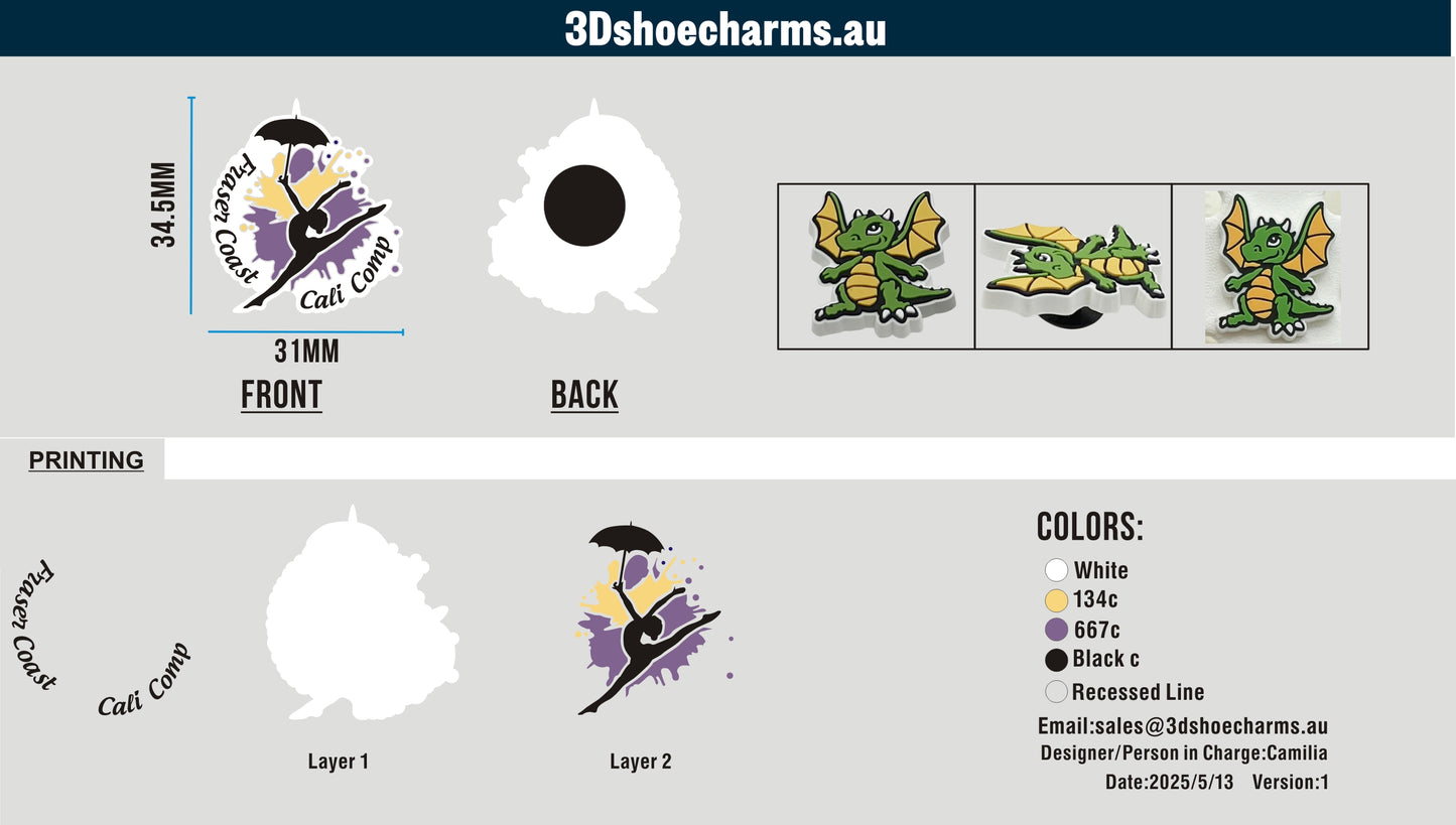 Custom Rubber Charms 15AU250513Tash