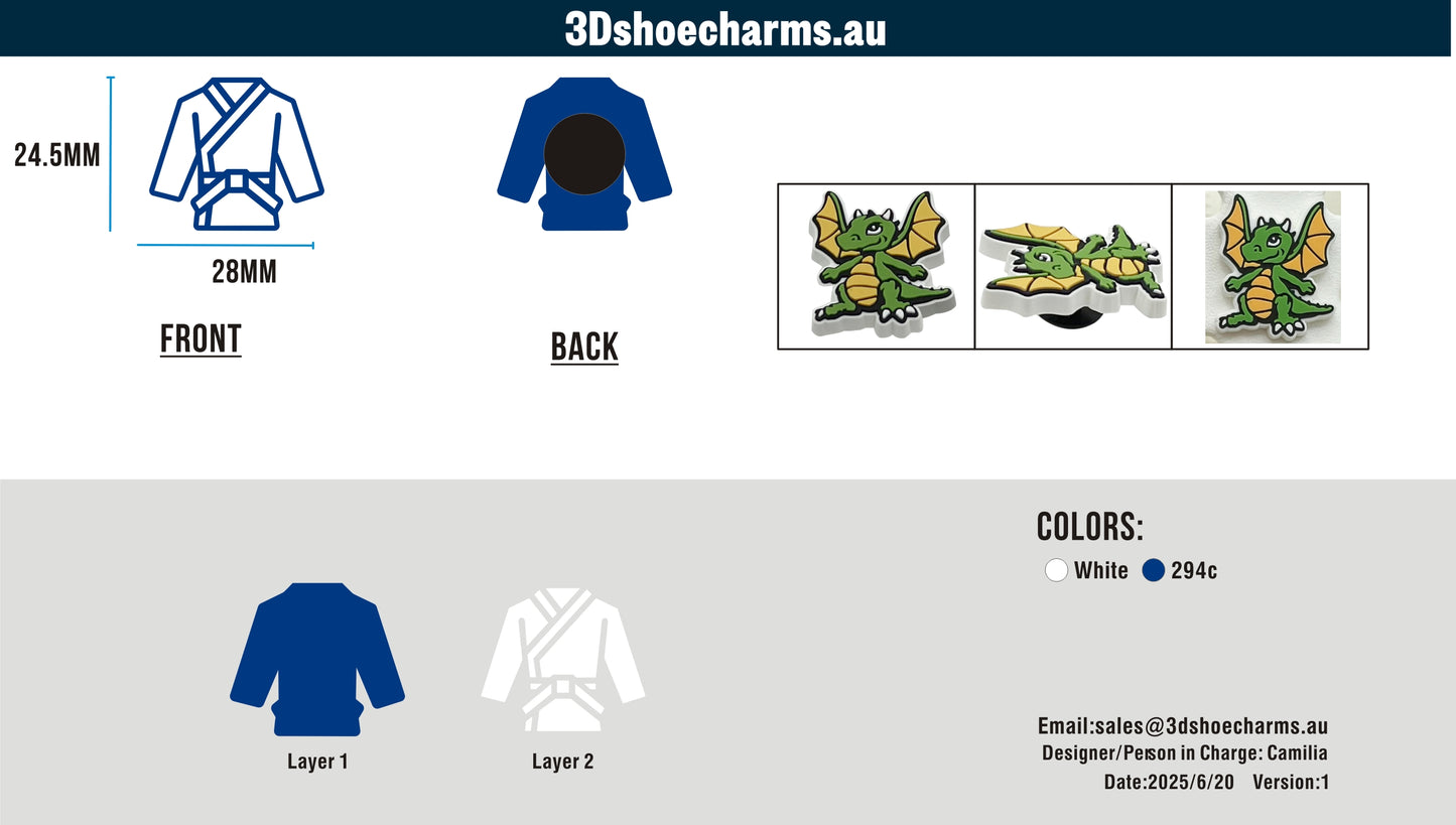 Custom Rubber Clog Charms 15AU250620Robyn