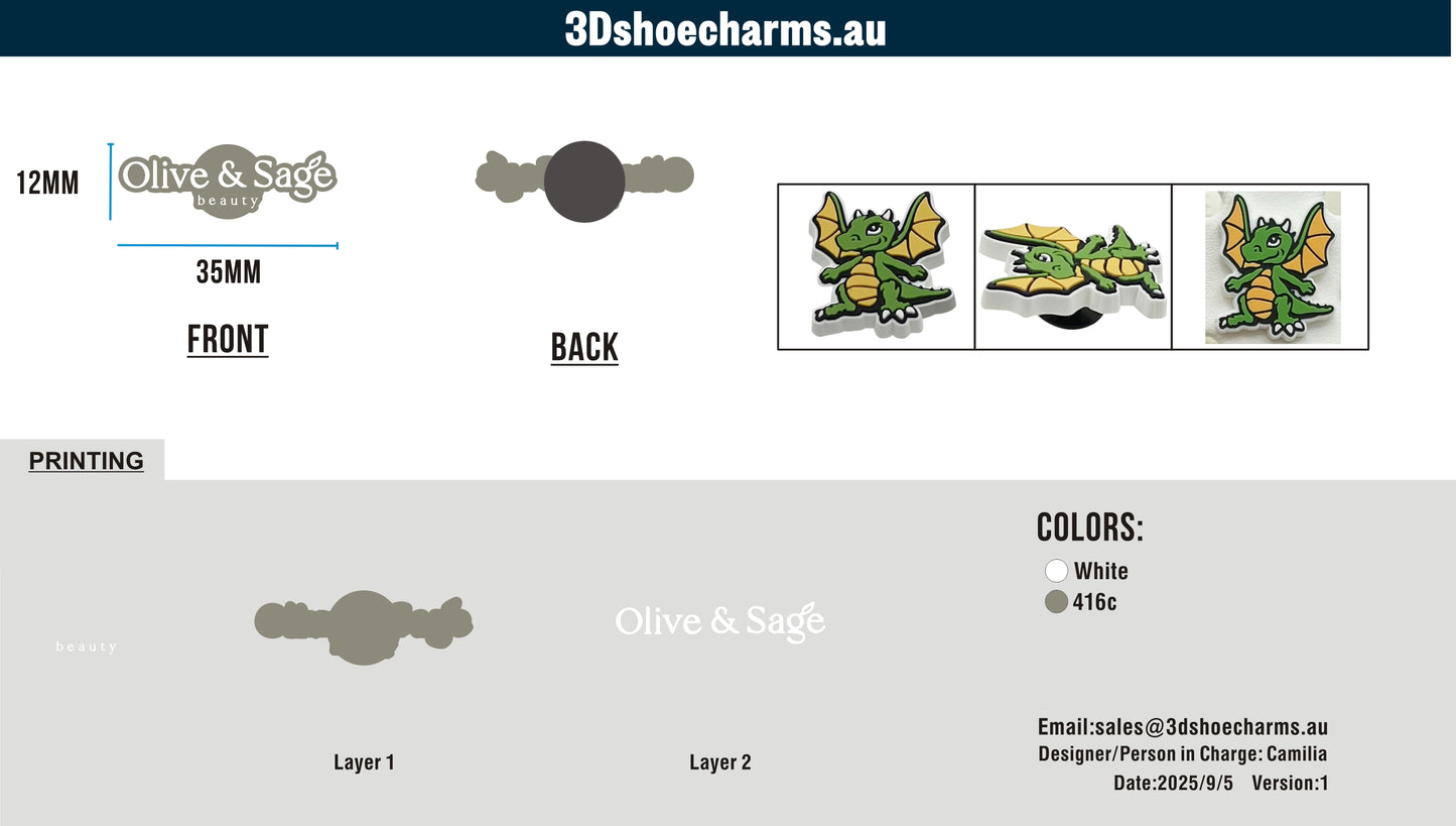 Custom Rubber Clog Charms 15AU250712Mak