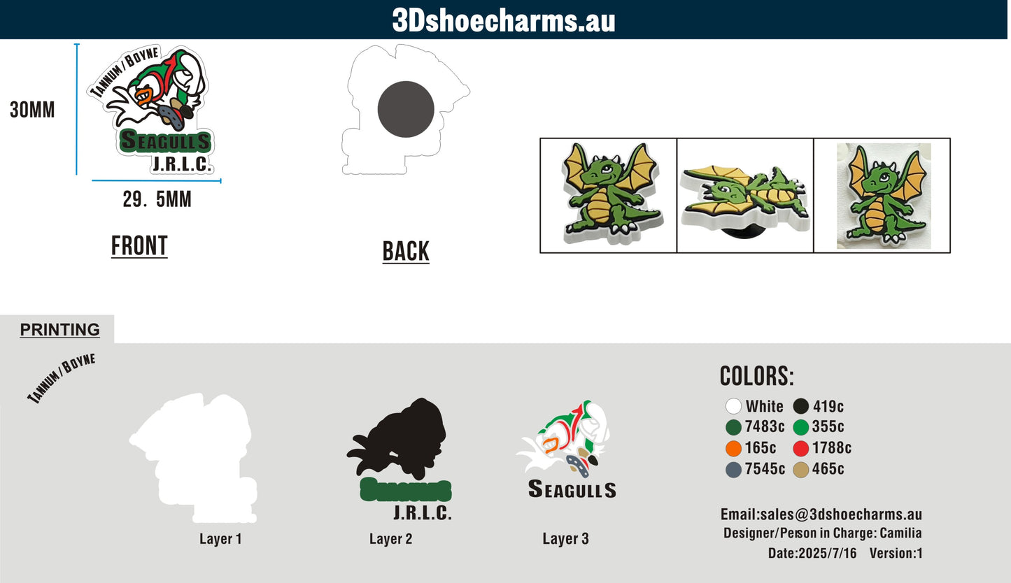 Custom Rubber Clog Charms 15AU250716Tahlia