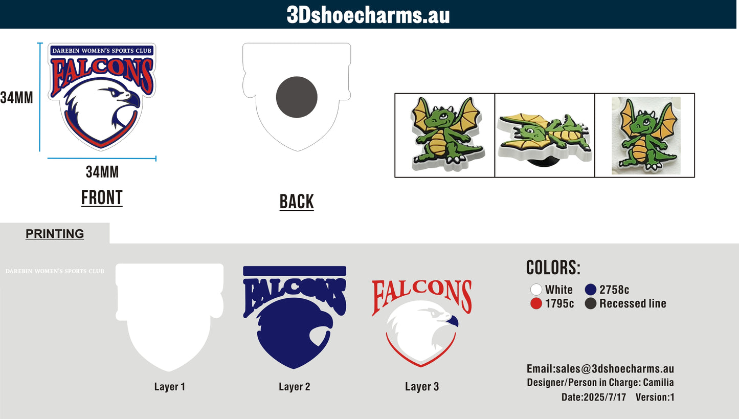 Custom Rubber Clog Charms 15AU250717Claire