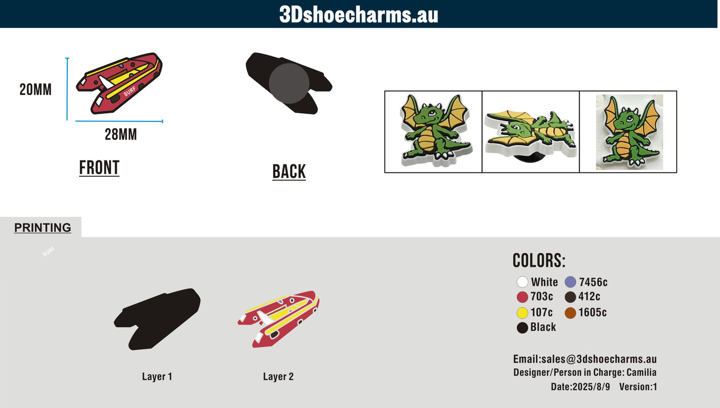 Custom Rubber Clog Charms 15AU250809Peyton