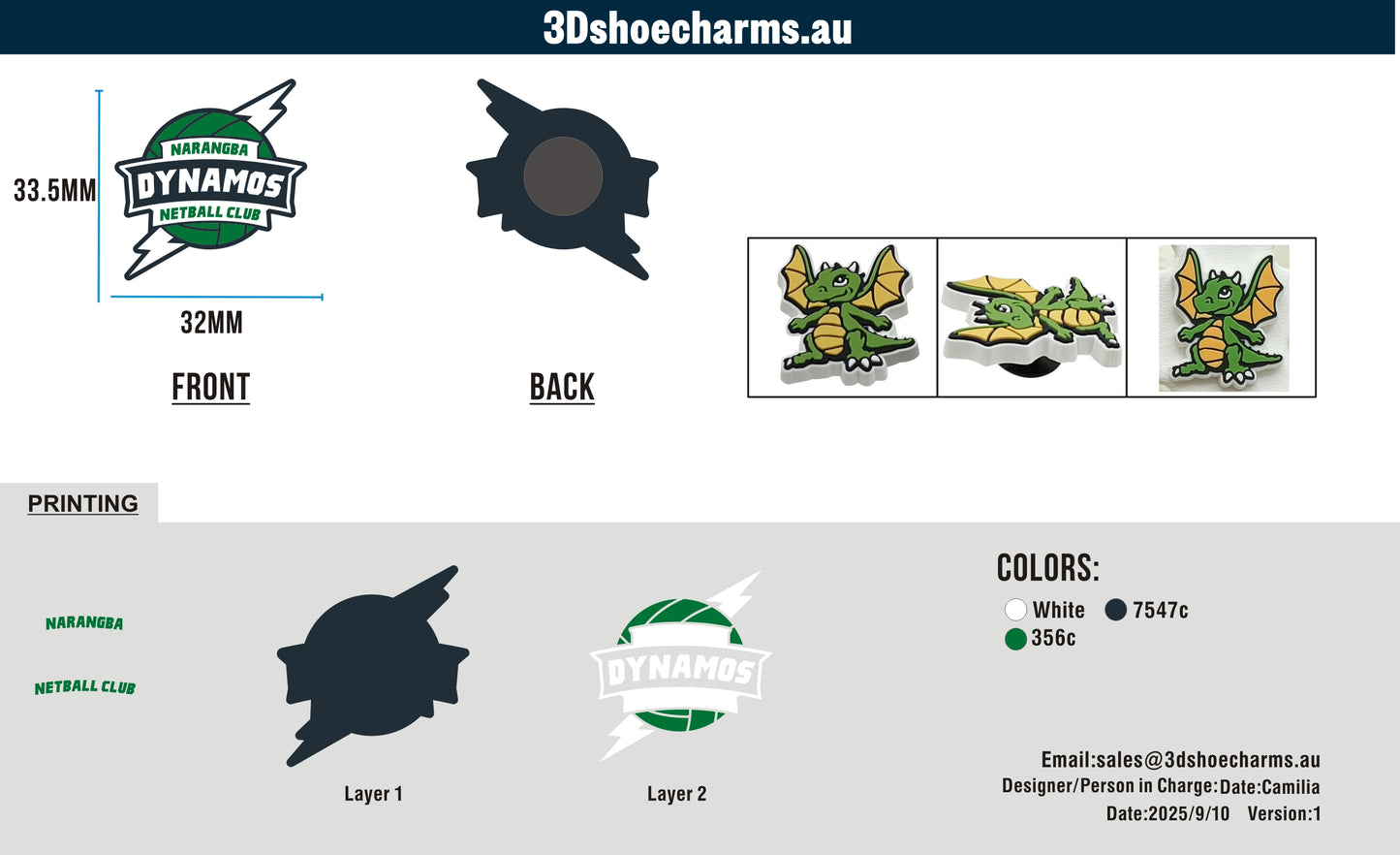 Custom Rubber Clog Charms 15AU250910Lauryn