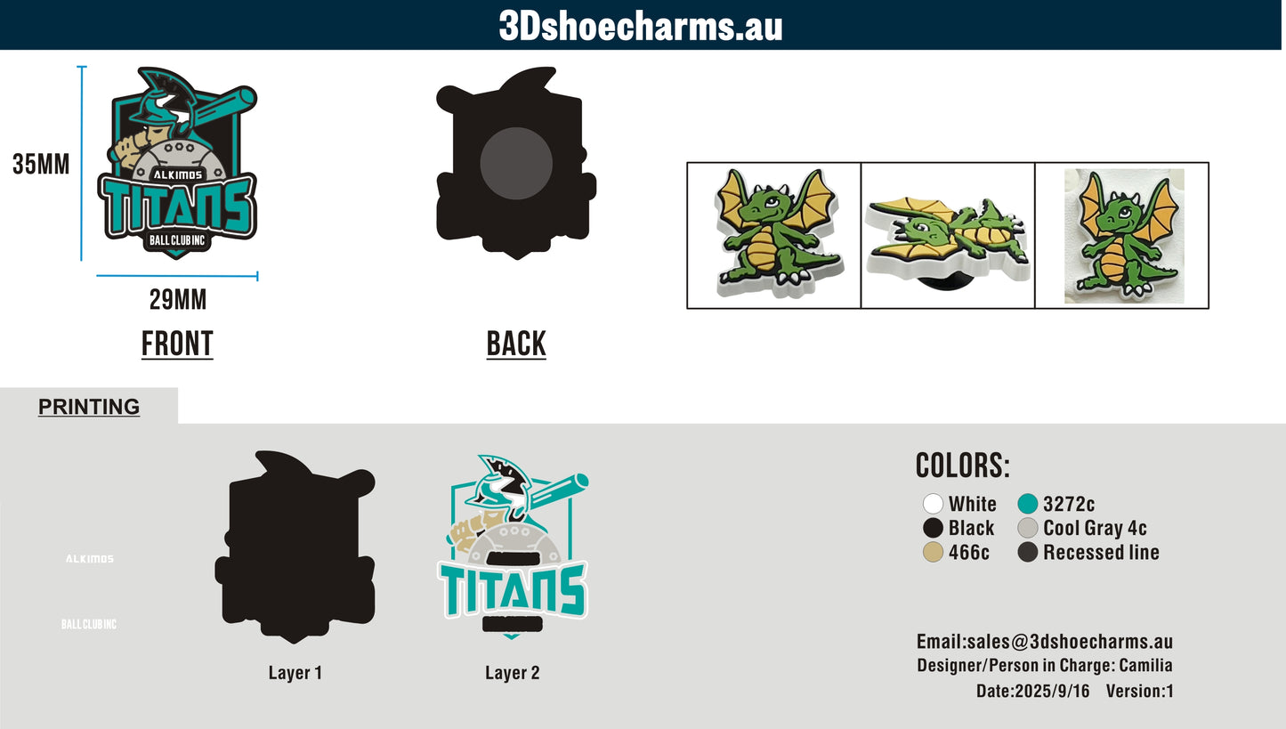 Custom Rubber Clog Charms 15AU250908Sarah