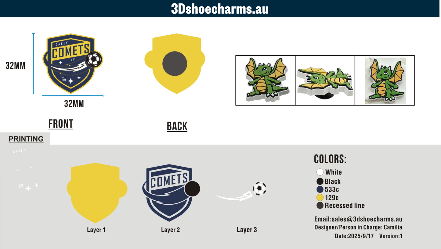 Custom Rubber Clog Charms 15AU250917Alysha