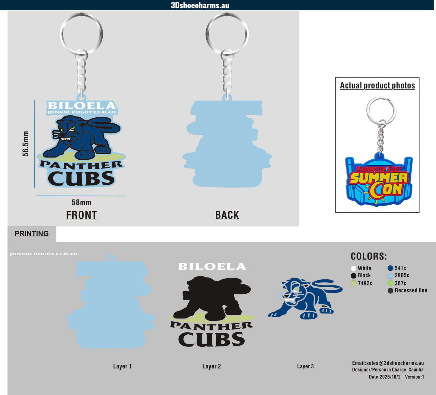 Custom Rubber Clog Charms +Keychain15AU251001CC4Sarah