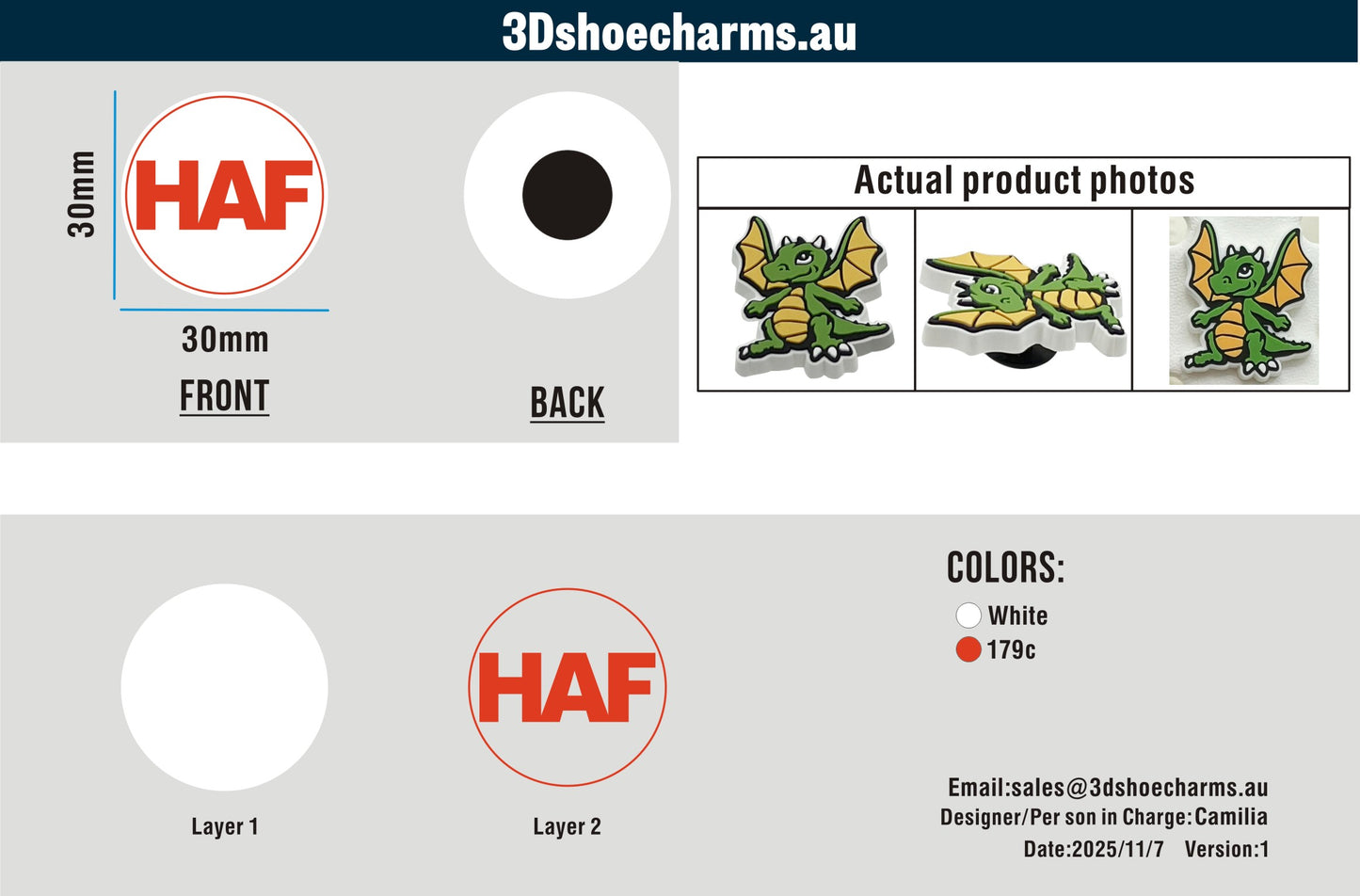 Custom Rubber Clog Charms 15AU251102Will-2