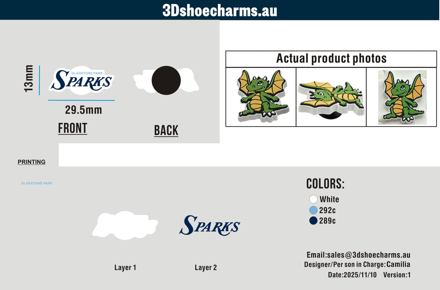 Custom Rubber Clog Charms 15AU251109Dale