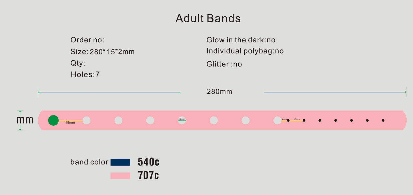 Custom Wristband Brooke-280mm