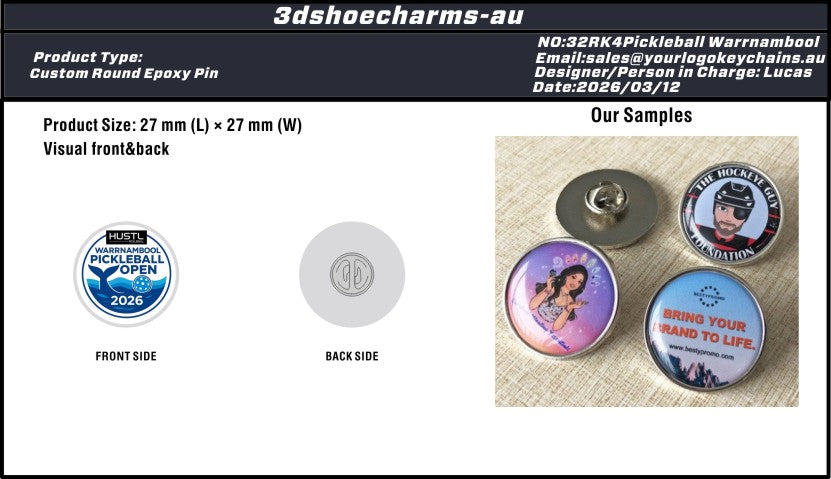Epoxy Pins 32DP4Pickleball Warrnambool 20260312