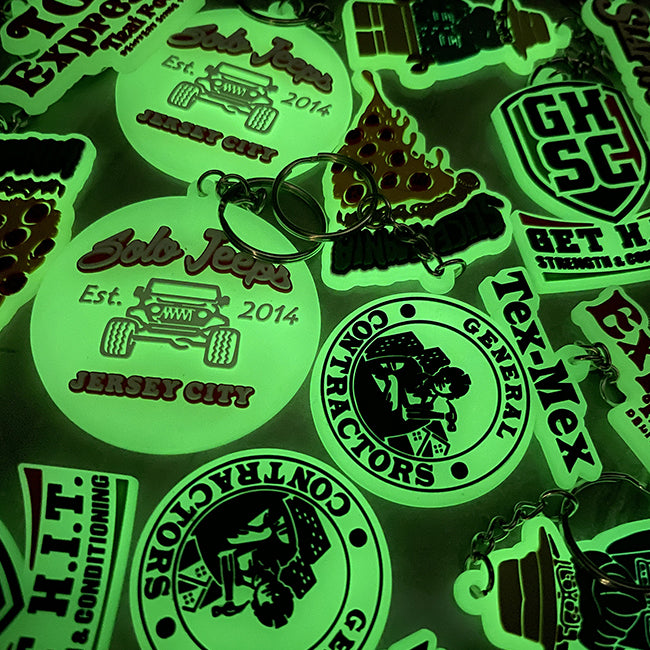 Custom Glow-in-the-Dark 3D Rubber Keychains