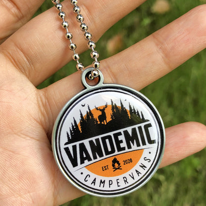 Dual-Sided Doming Metal Keychain