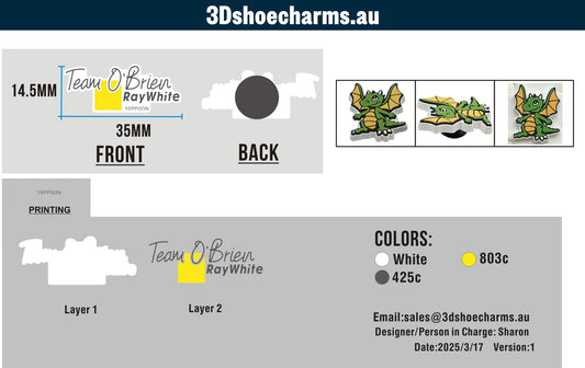 Custom Rubber Clog Charms 03AU03250317CC4Georgia