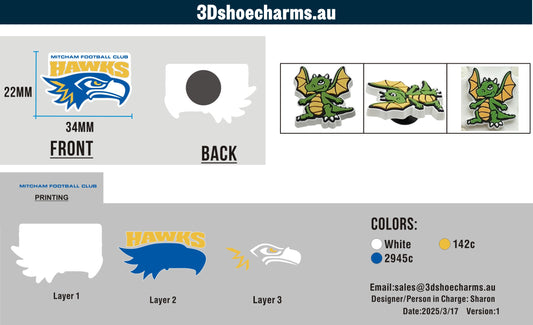 Custom Rubber Clog Charms 03AU250317CC4Sam