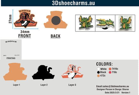 Custom Rubber Clog Charms 03AU03250321CC4Tiffany