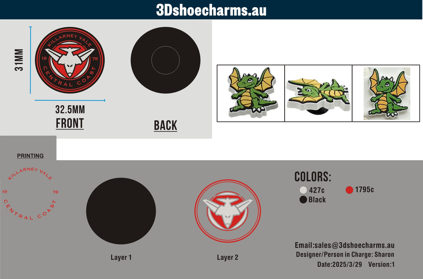 Custom Rubber Clog Charms 03AU03250329CC4Tim