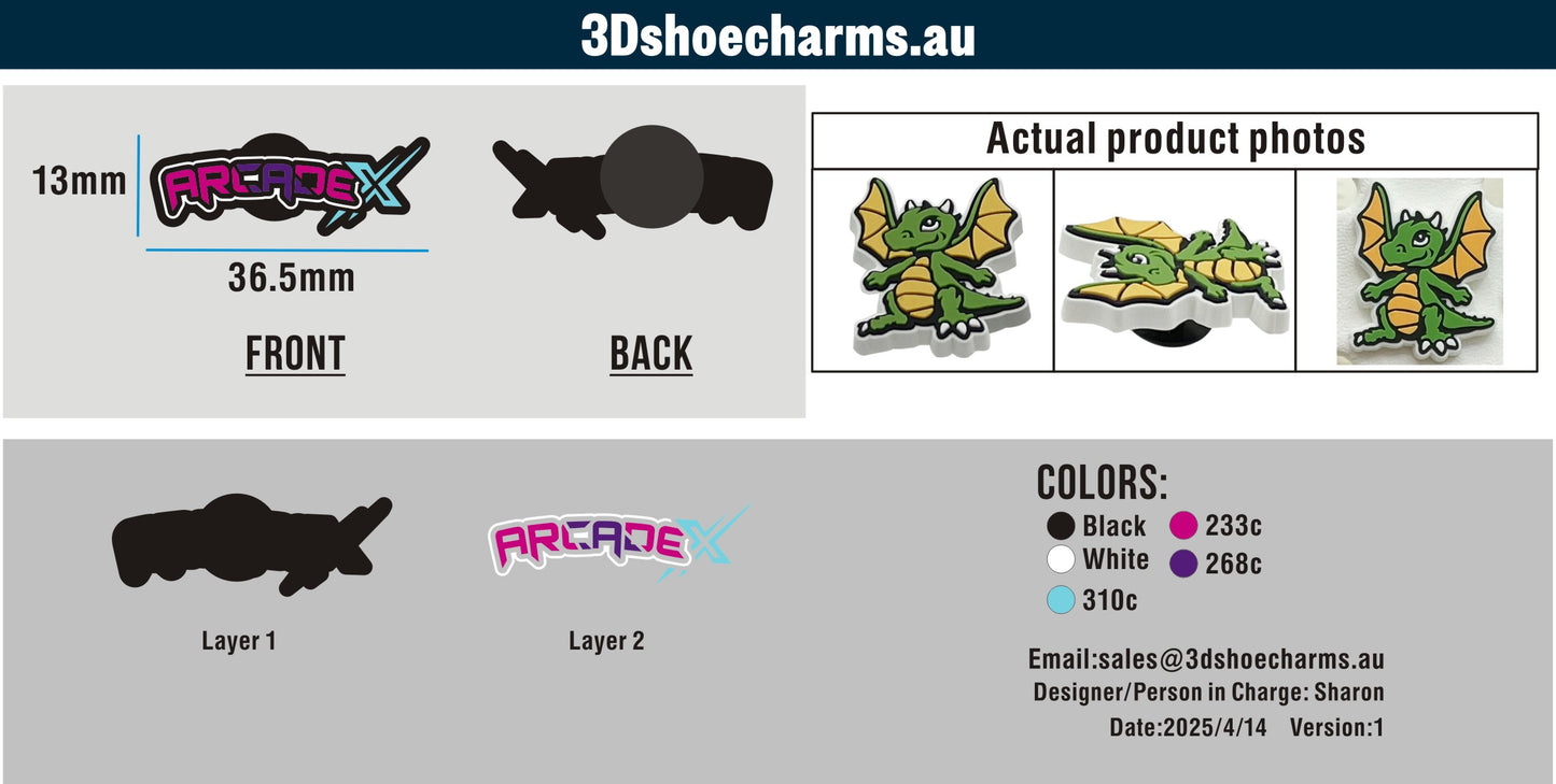 Custom Rubber Clog Charms 03AU03250413CC4John