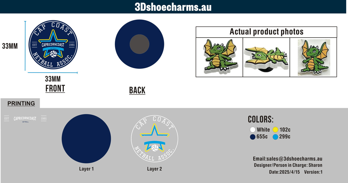 Custom Rubber Clog Charms 03AU03250414CC4Phebe