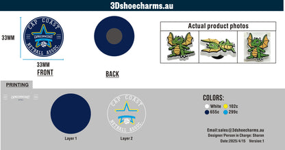 Custom Rubber Clog Charms 03AU03250414CC4Phebe