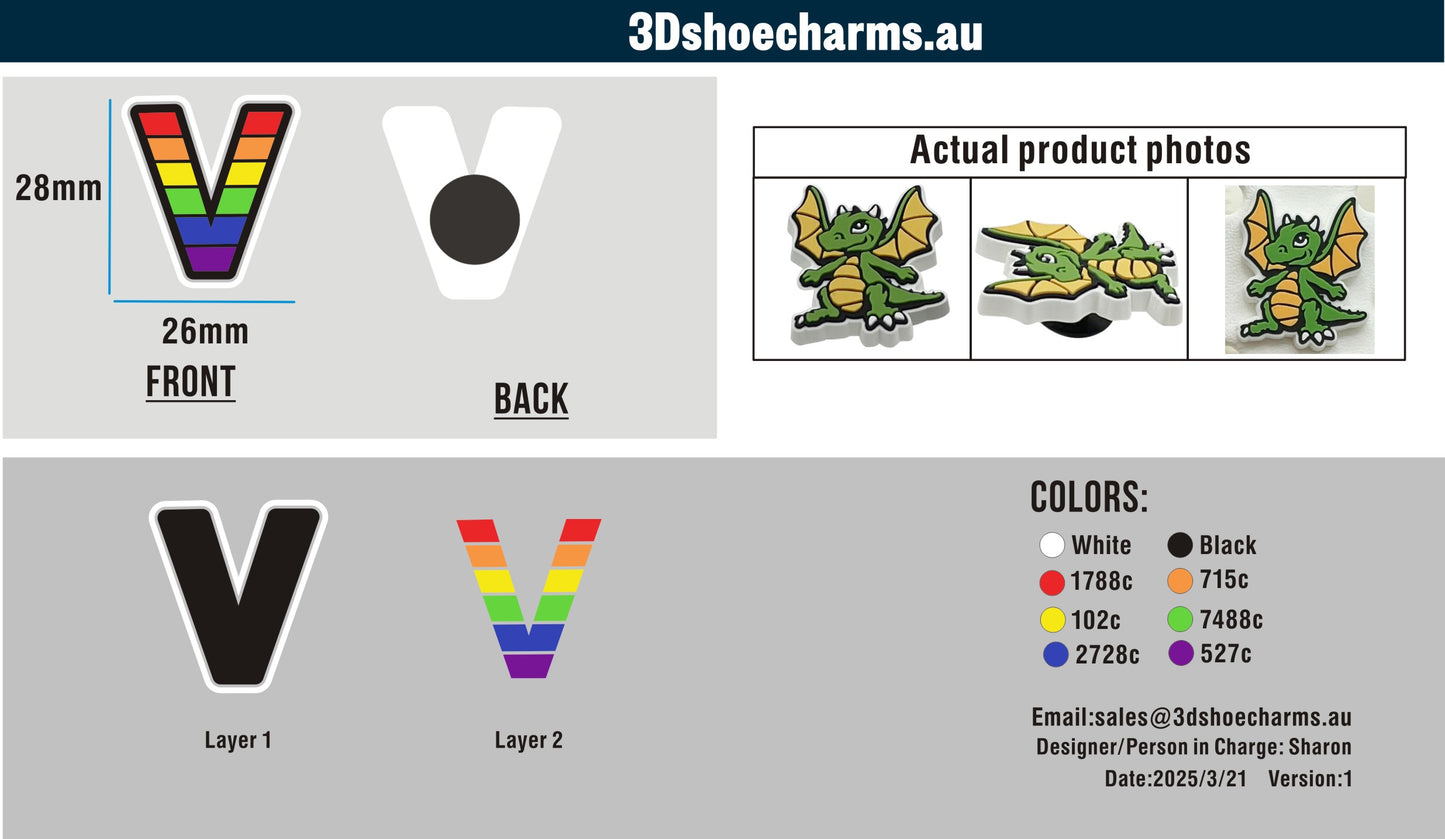 Custom Rubber Clog Charms 03AU03250417CC4Adam