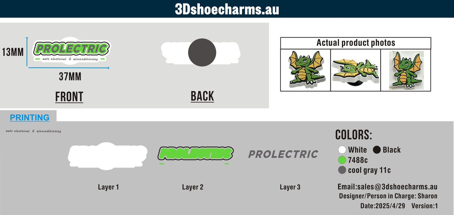 Custom Rubber Clog Charms 03AU03250429CC4James