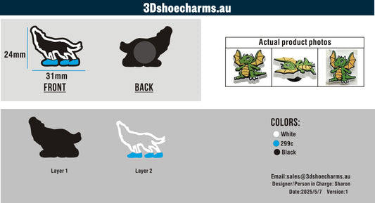 Custom Rubber Clog Charms 03AU03250507CC4Laura