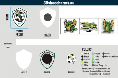 Custom Rubber Clog Charms 03AU03260331CC4Wade