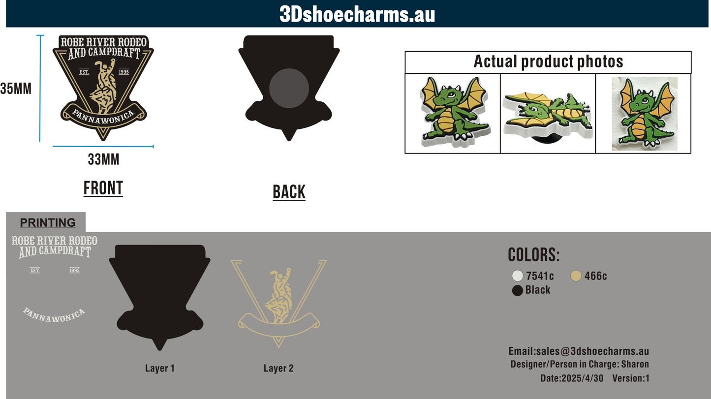 Custom Rubber Clog Charms  03AU250430CC4Erin