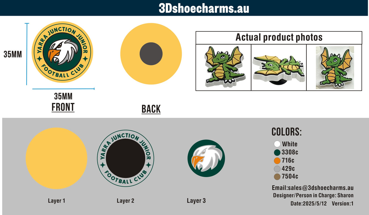 Custom Rubber Clog Charms 03AU250512CC4Catherine