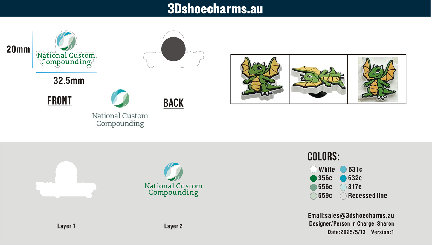 Custom Rubber Clog Charms 03AU250512CC4Matthew