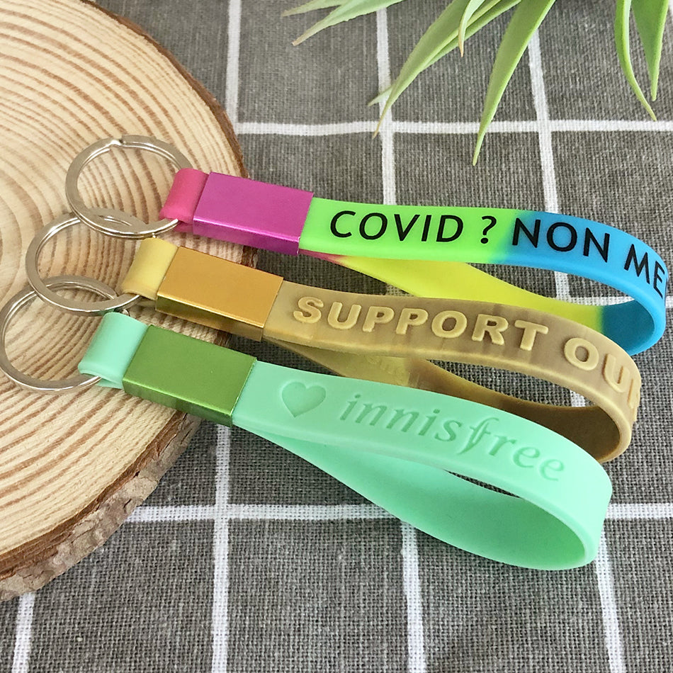 Custom Silicone Wristband Keychains