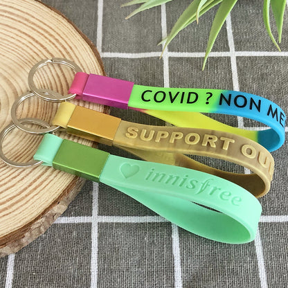Custom Silicone Wristband Keychains