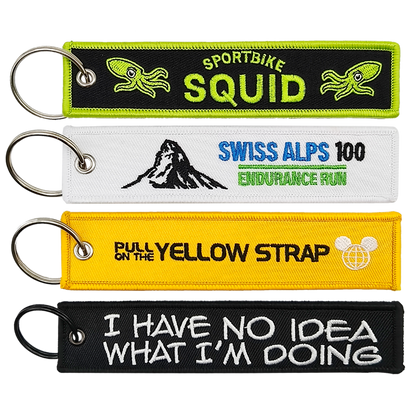 Double-Sided Custom Embroidered Keychain