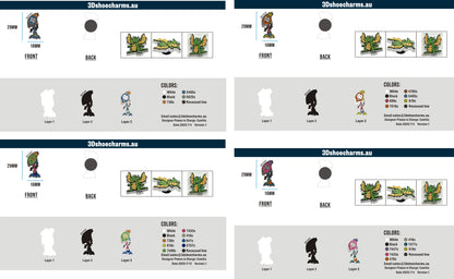 Custom Rubber Clog Charms 15AU0705Darryl