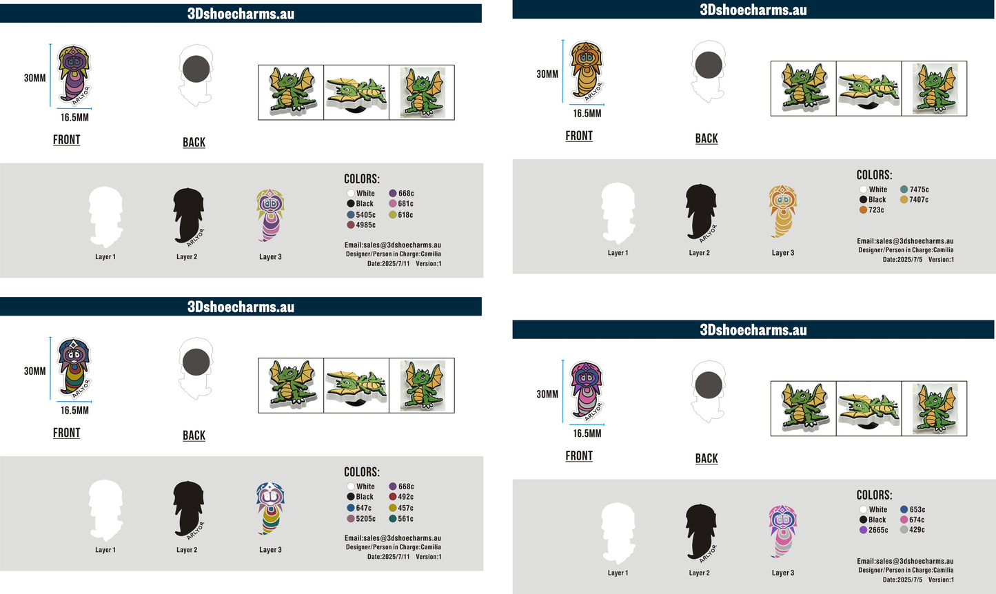 Custom Rubber Clog Charms 15AU0705Darryl