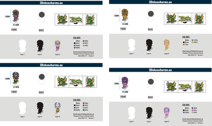 Custom Rubber Clog Charms 15AU0705Darryl