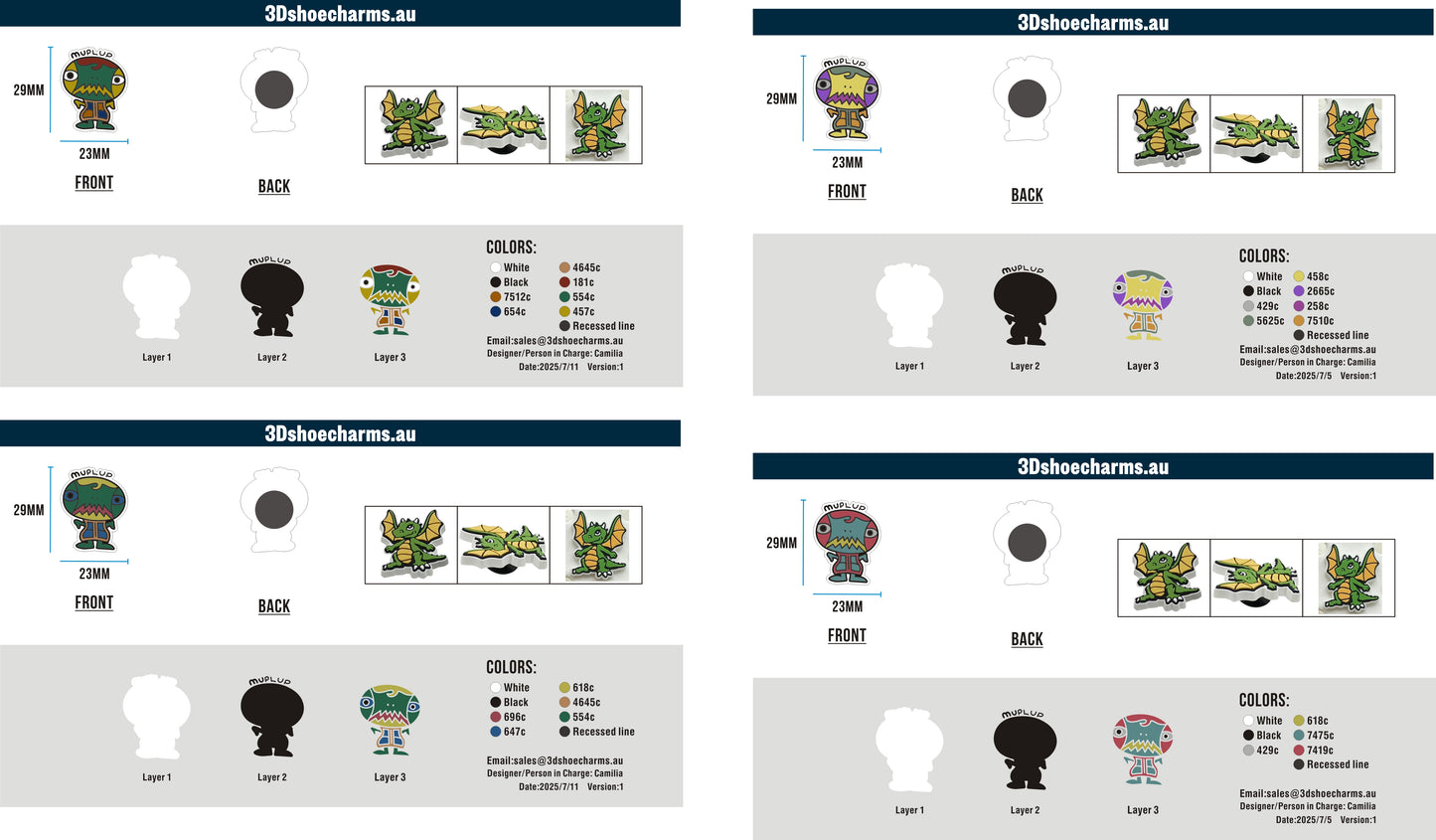 Custom Rubber Clog Charms 15AU0705Darryl