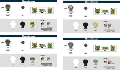 Custom Rubber Clog Charms 15AU0705Darryl