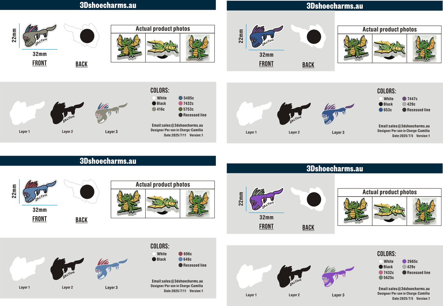 Custom Rubber Clog Charms 15AU0705Darryl