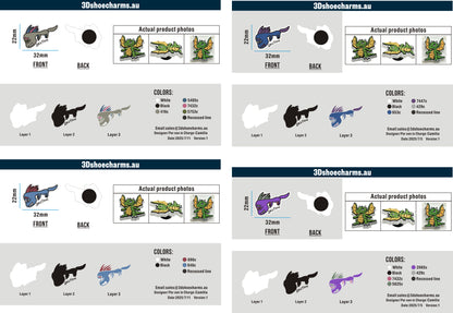 Custom Rubber Clog Charms 15AU0705Darryl