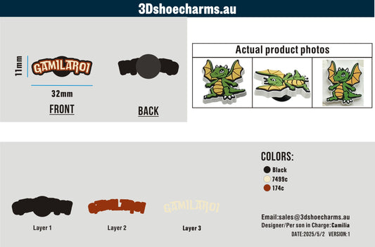 Custom Rubber Clog Charms 15AU250502Sheldyn