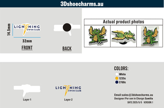 Custom Rubber Clog Charms 15AU250505Wanda