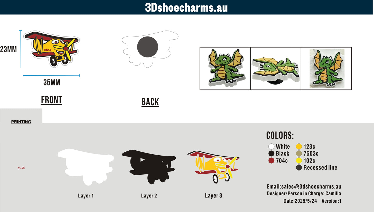 Custom Rubber Clog Charms 15AU250524Stacey