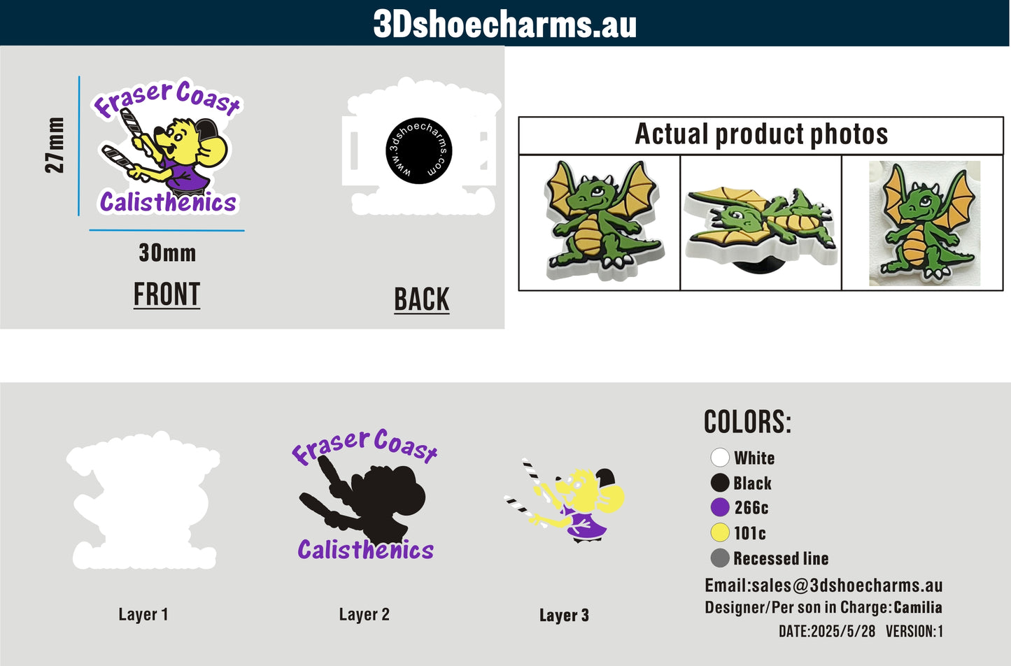 Custom Rubber Charms 15AU250513Tash