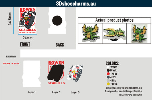 Custom Rubber Clog Charms 15AU250602Kelsi