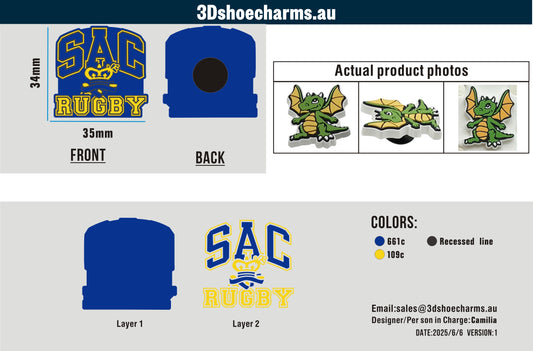 Custom Rubber Clog Charms 15AU250606Eddie