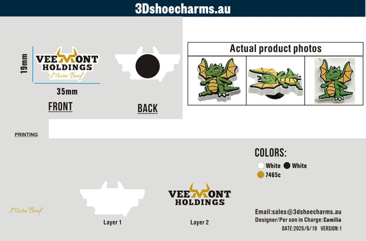 Custom Rubber Clog Charms 15AU250619Penny